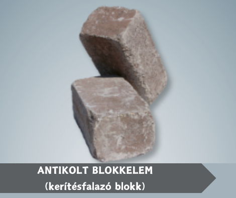 ANTIKOLT BLOKKELEM (kerítésfalazó blokk)