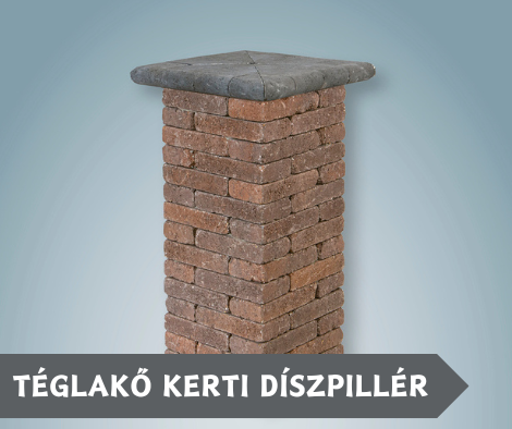 TÉGLAKŐ KERTI DÍSZPILLÉR